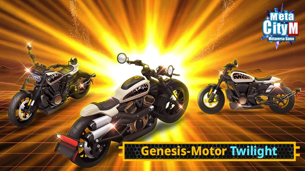 《MetaCity M》全球限量「Genesis-Motor Twilight」重機NFT搶購一空！ Gamamobi受邀出席哈雷新車發表會 虛擬重機首度現身！